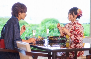 浴衣でぶらりODAIBA日本料理「さくら」ランチセット