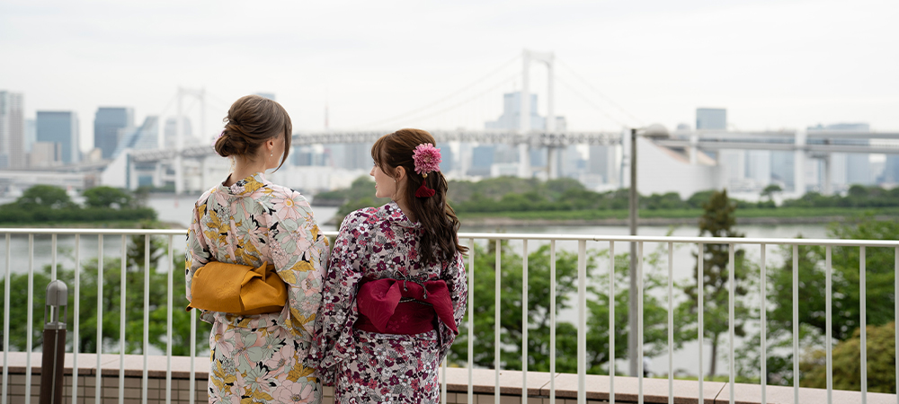 浴衣でぶらりODAIBA レストランとのパッケージでお台場のまち歩きを満喫
