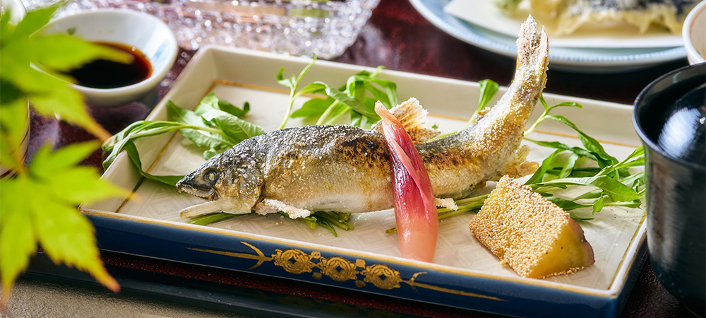 【平日限定ランチ】日本料理「さくら」選べる季節の特選御膳~若鮎御膳、豊洲市場直送海鮮丼、黒毛和牛~